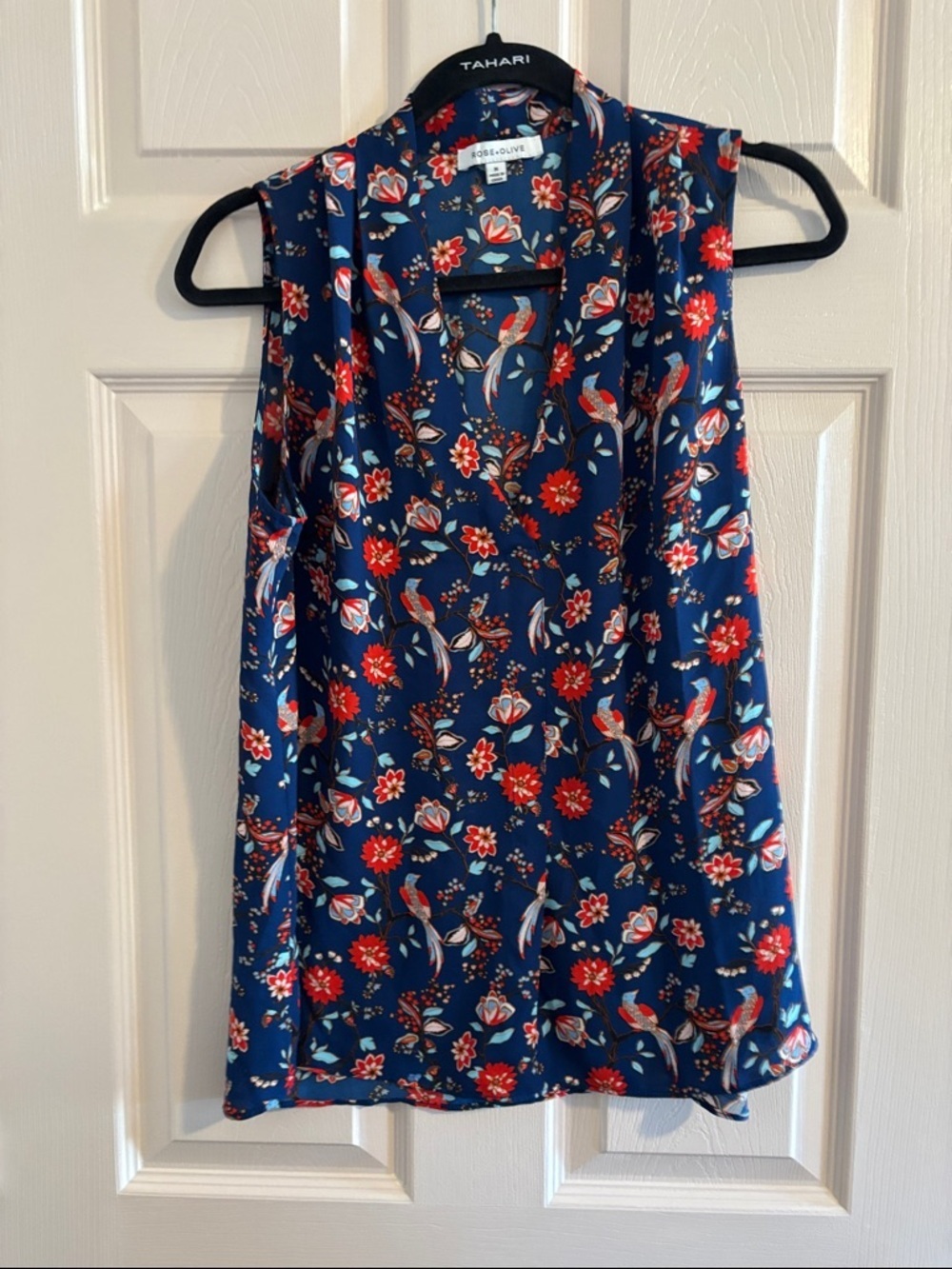 Rose & Olive Navy Floral Sleeveless Tank